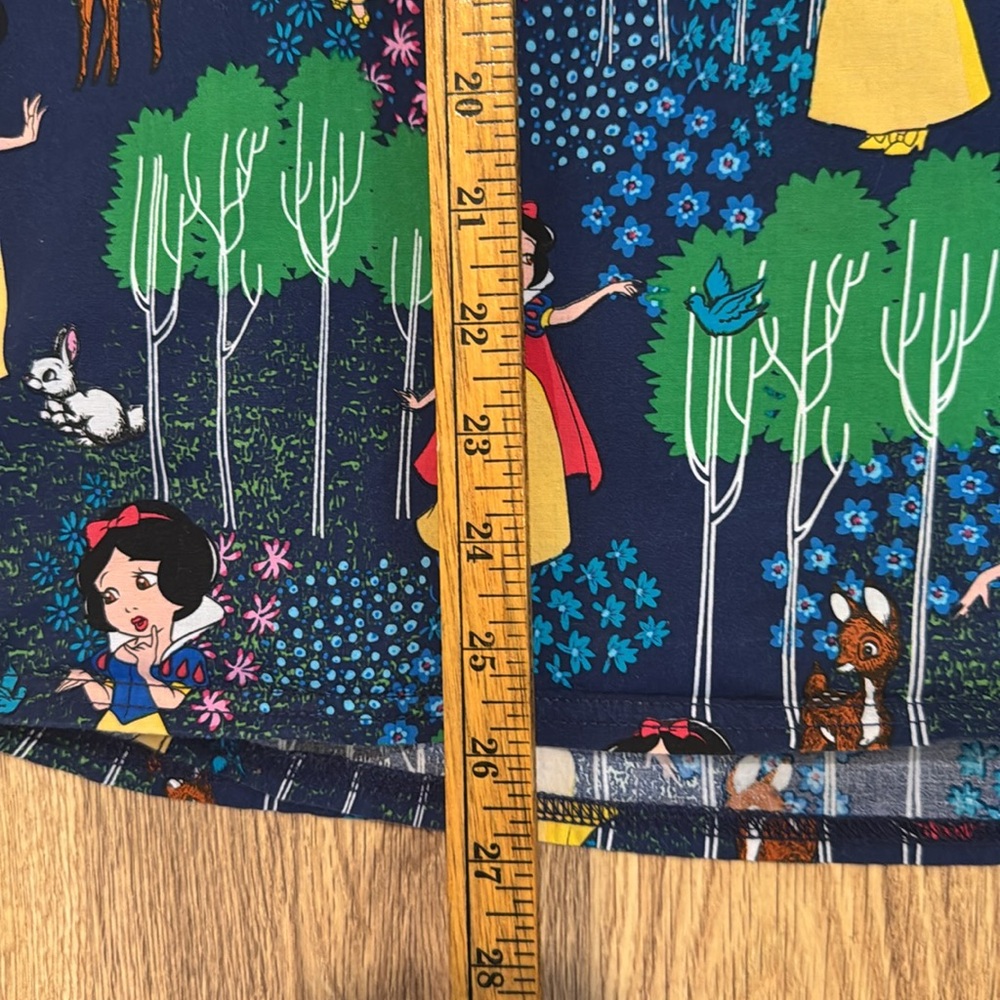 Disney Snow White Scrub Top Forest Scene - Picture 5 of 8